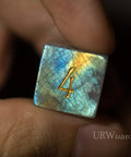 URWizards Dnd Labradorite Gemstone Engraved Dice Set  Moon Style - Urwizards