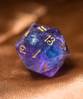URWizards D20 Engraved Purple Fluorite Gemstone D20 Dice - Dungeons and Dragons D20, RPG Game DND - Urwizards