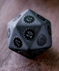 URWizards Dnd Obsidian Gemstone Raised Dice Set Gear Style - Urwizards