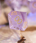 URWizards Dnd Lavender Amethyst Engraved Dice Set - Urwizards